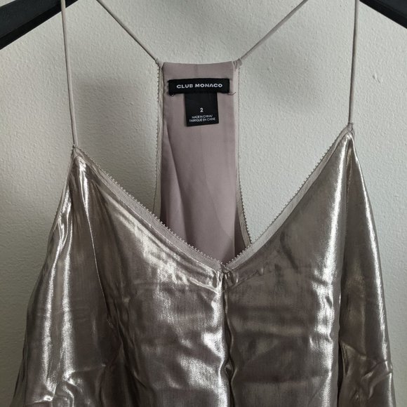 Club Monaco Metallic Slip Dress - Picture 5 of 5